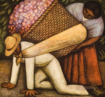 Diego Rivera Painting - Flower Vendor Diego Rivera